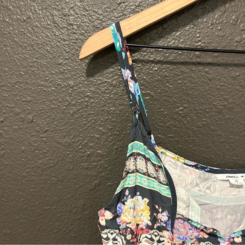 O'NEILL Liam Floral Print Romper in Slate XL - Picture 6 of 14